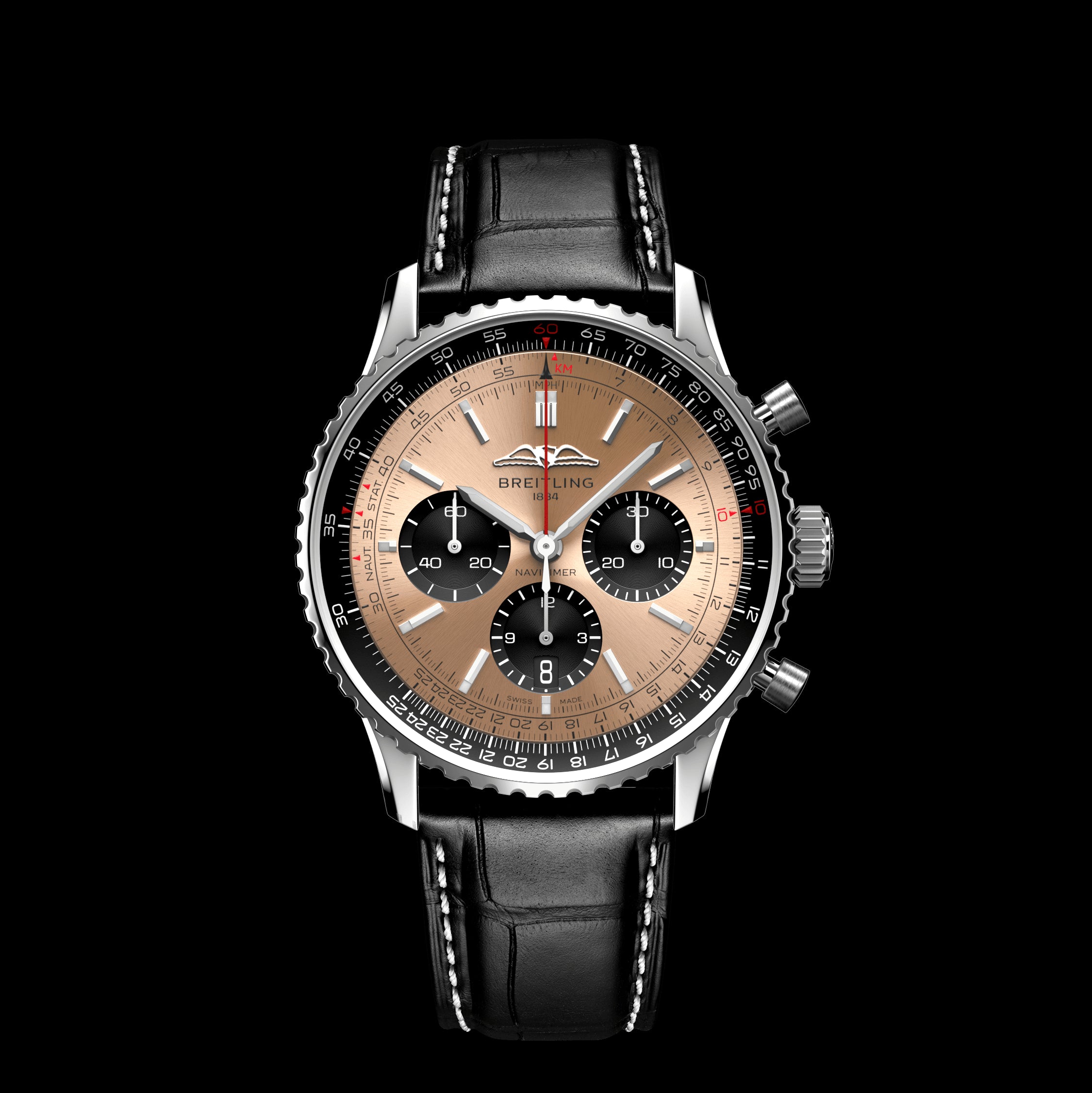 Breitling Navitimer B01 Chronograph Watch, 43mm Orange Dial, AB0138241K1P1