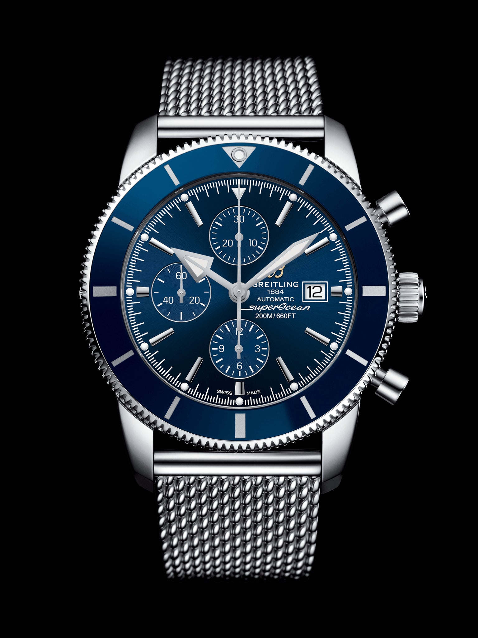 Breitling Superocean Heritage Chronograph Watch, 46mm Blue Dial, A13312161C1A1