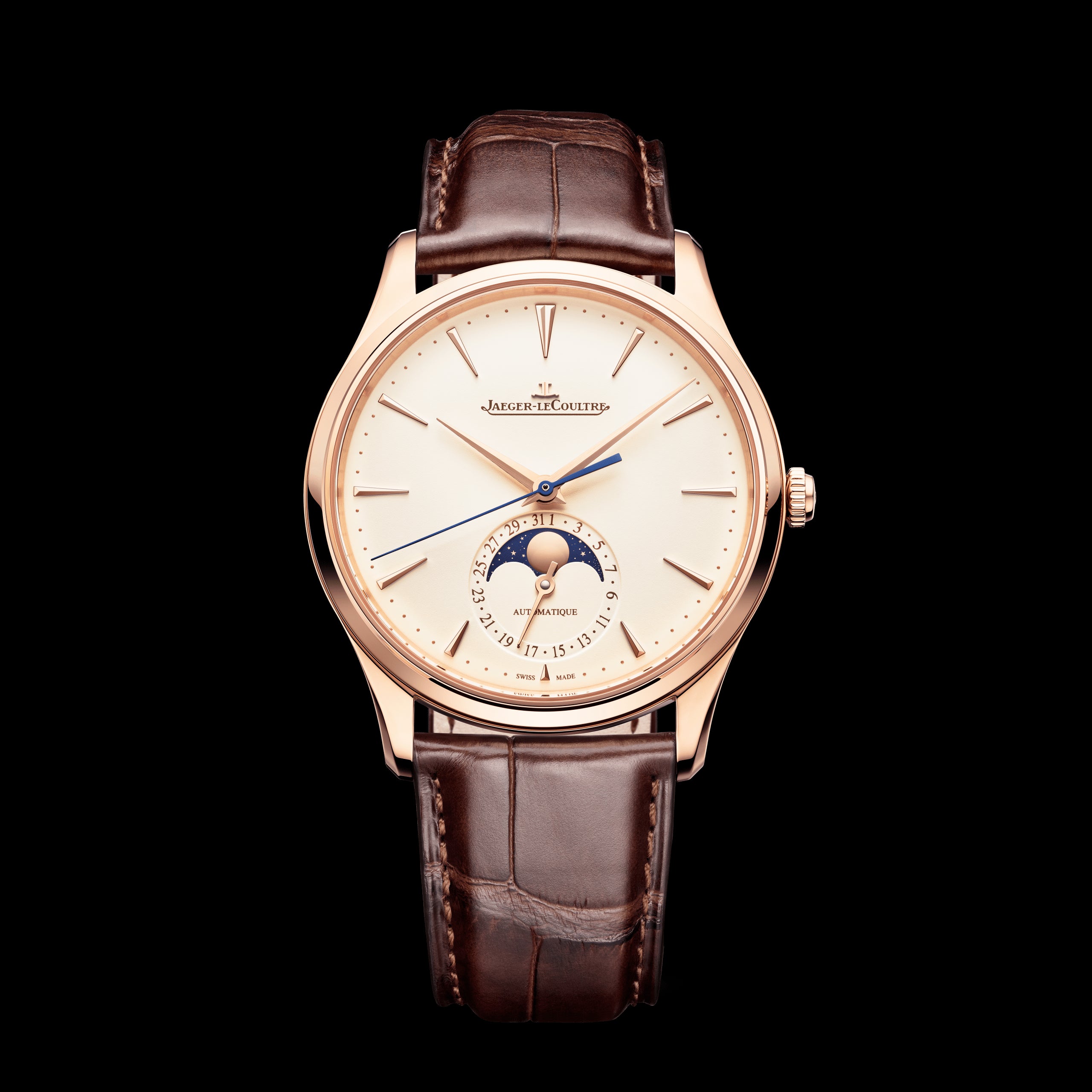 Jaeger LeCoultre Master Ultra Thin Moon Watch 39mm Beige Dial Q13625