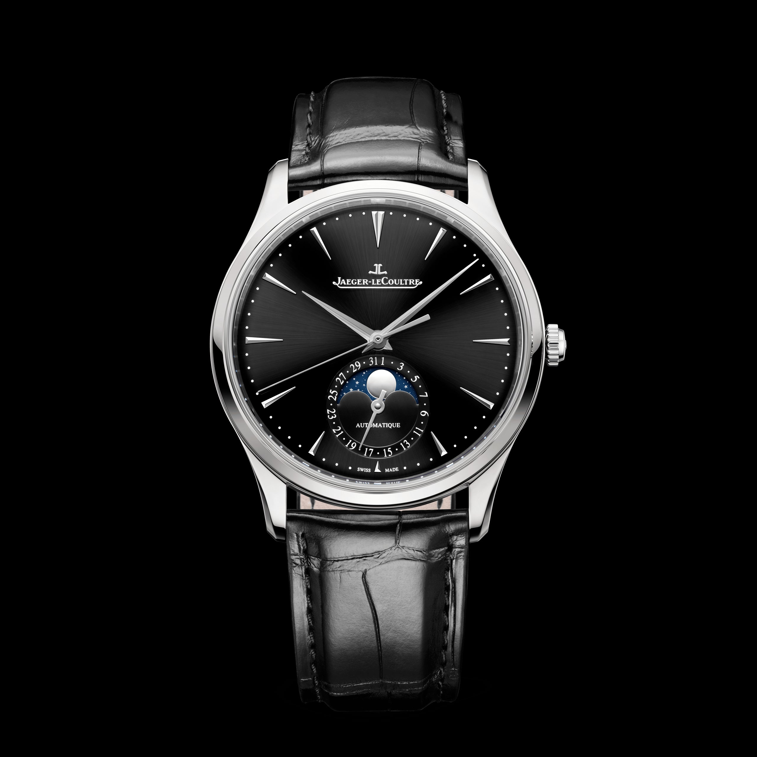 Jaeger-LeCoultre Master Ultra Thin Moon Watch, 39mm Black Dial, Q13684