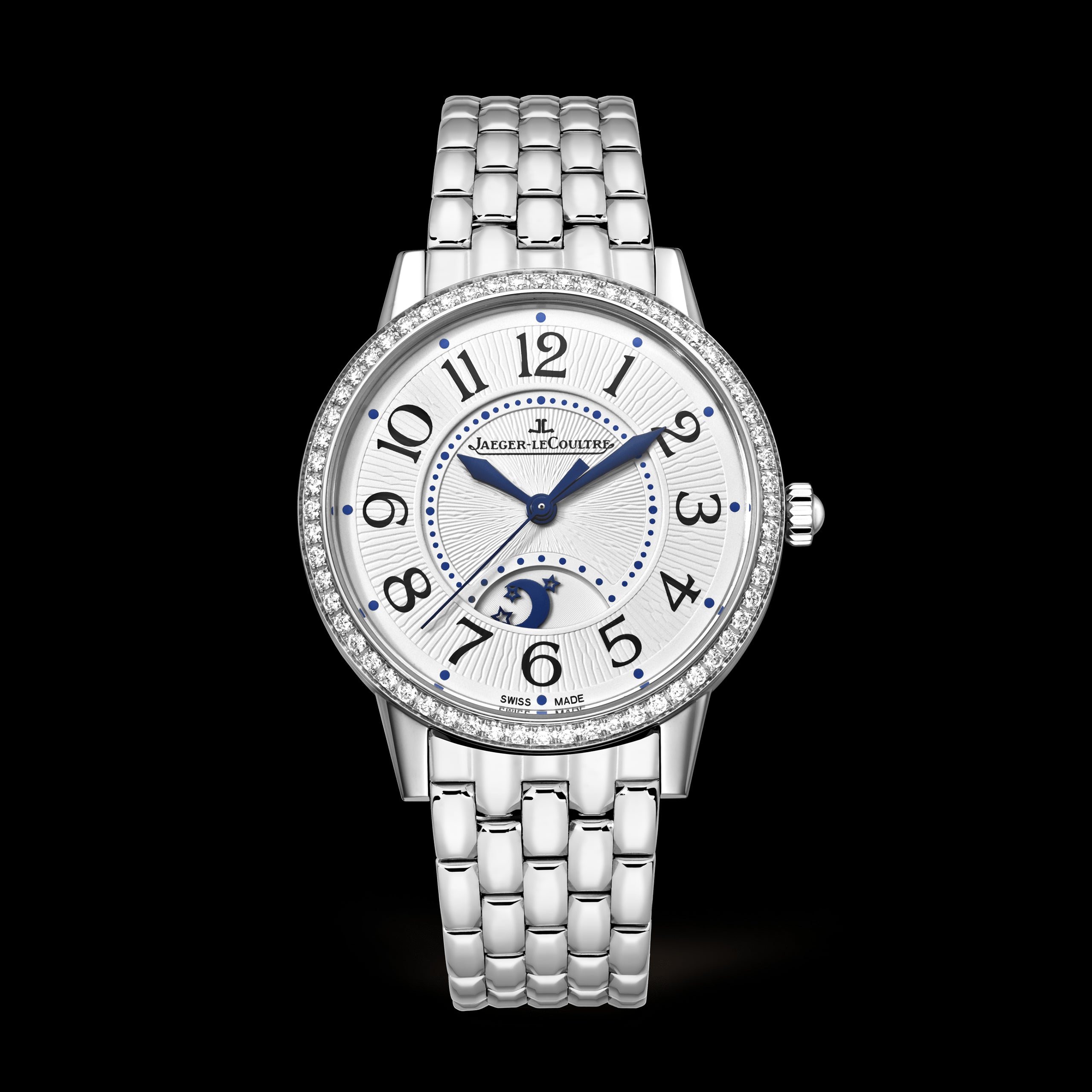 Jaeger LeCoultre Rendez Vous Classic Night Day Watch 34mm White Dia