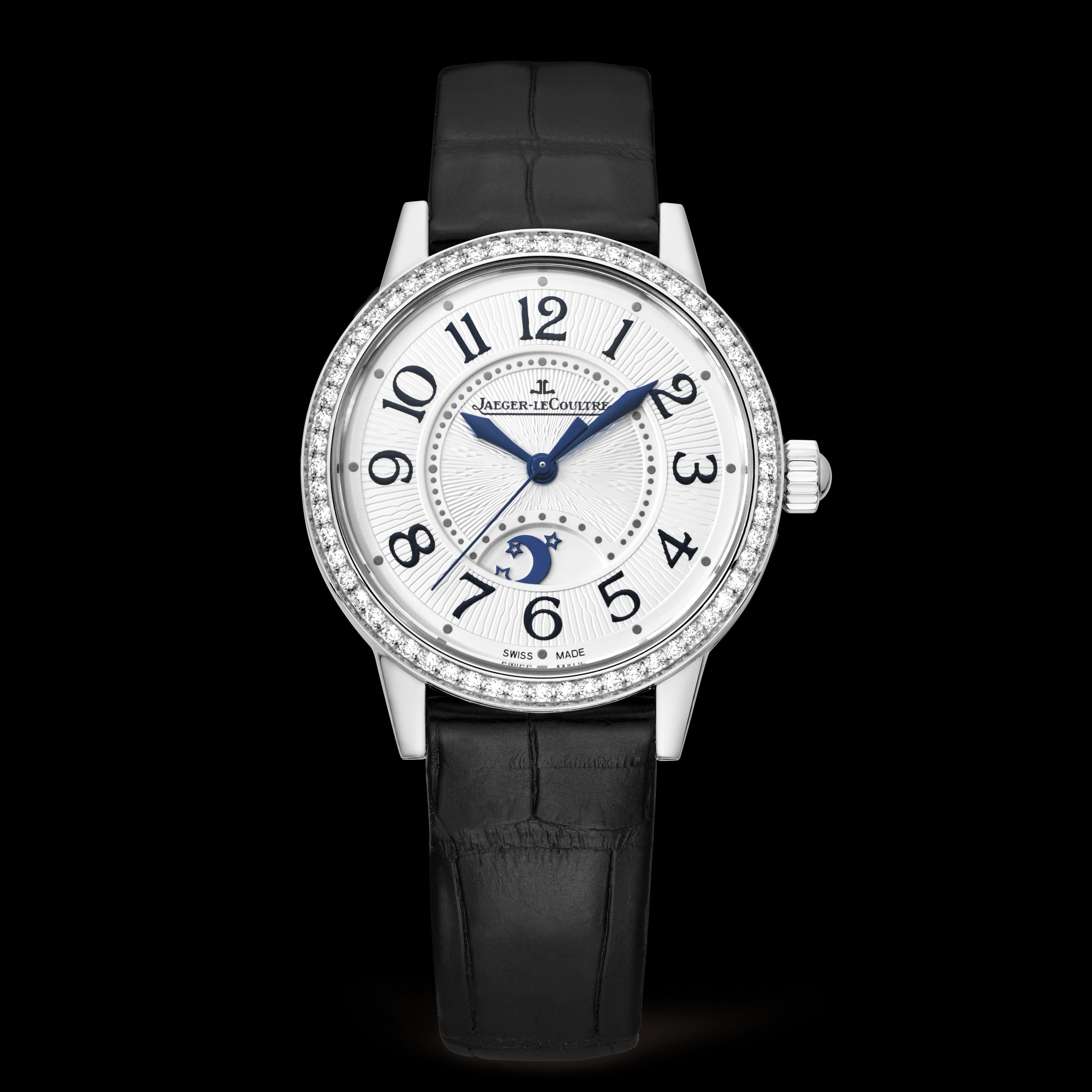 Jaeger LeCoultre Rendez Vous Classic Night Day Watch 34mm White Dia