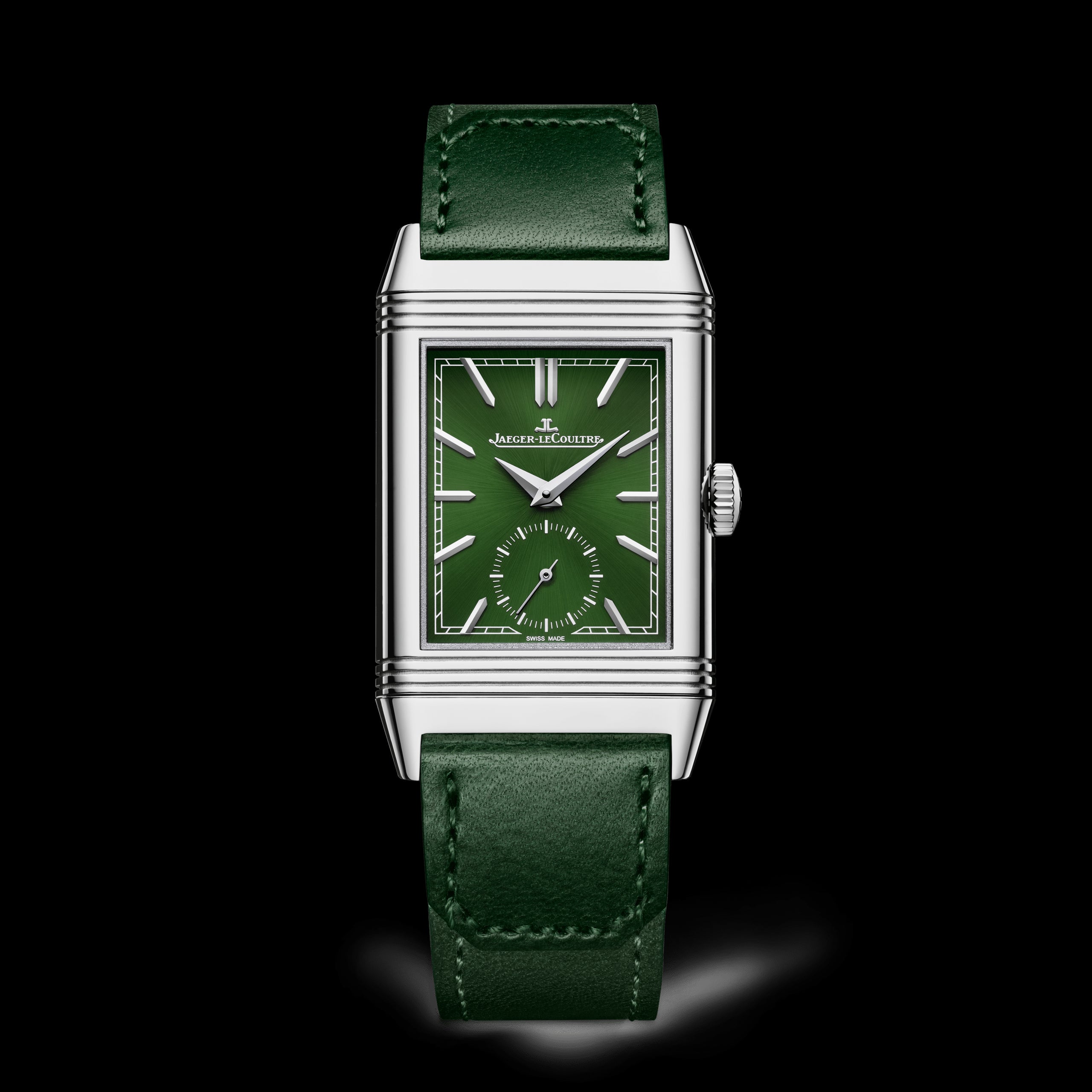 Jaeger-LeCoultre Reverso Tribute Monoface Small Seconds Watch, 45.6mm Green Dial, Q3978430