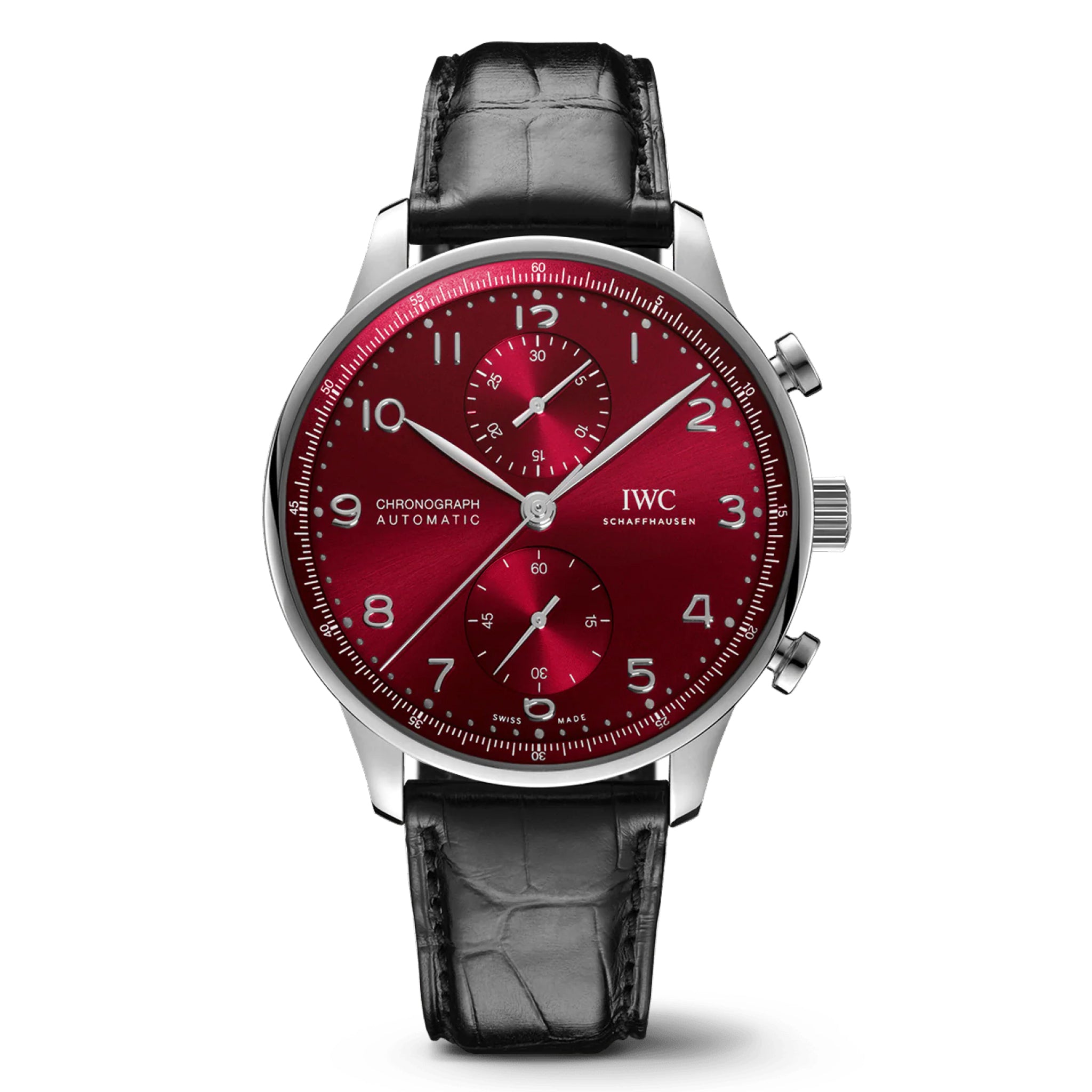 IWC Portugieser Chronograph Watch, 41mm Red Dial, IW371616