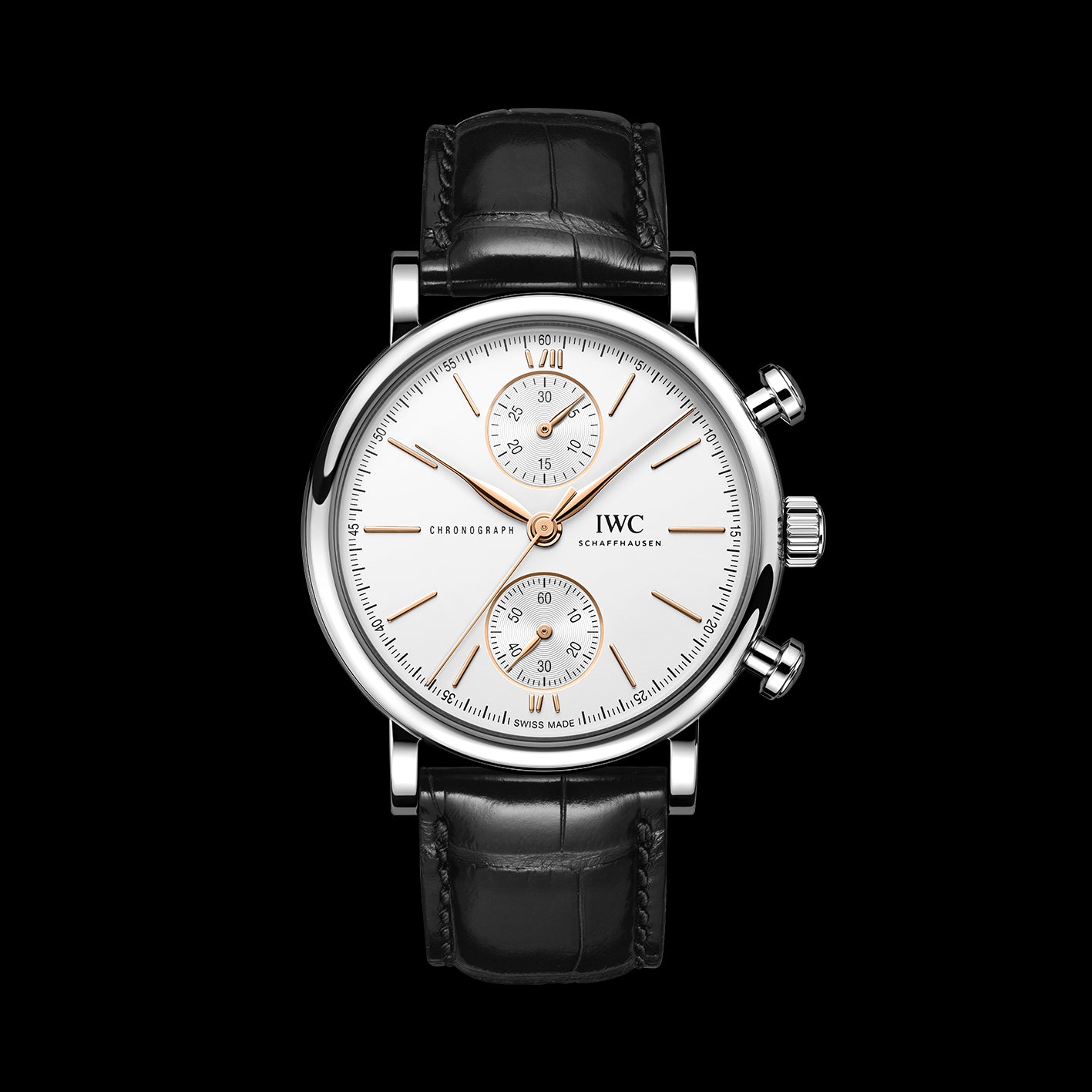 IWC Portofino Chronograph 39 Watch, 39mm White Dial, IW391406