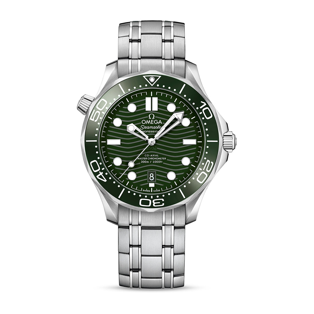 Omega Seamaster Diver 300M Co-Axial Master Chronometer Watch, 42mm Green Dial, 21030422010001