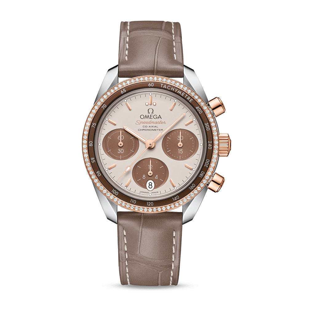 Omega Speedmaster 38 Co-Axial Chronometer Chronograph Watch, 38mm Brown Dial, 32428385002002