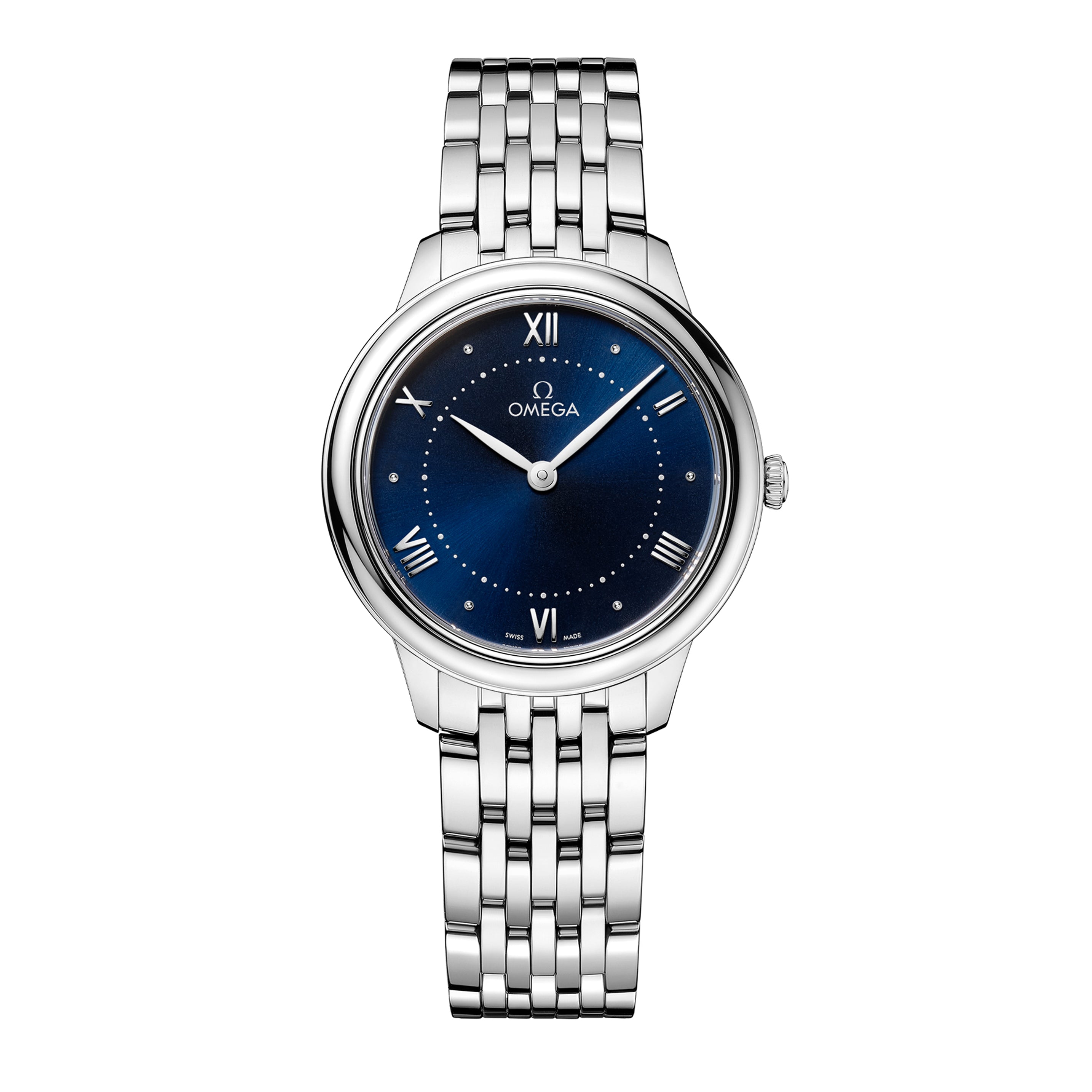 Omega De Ville Prestige Watch, 30mm Blue Dial, 43410306003001