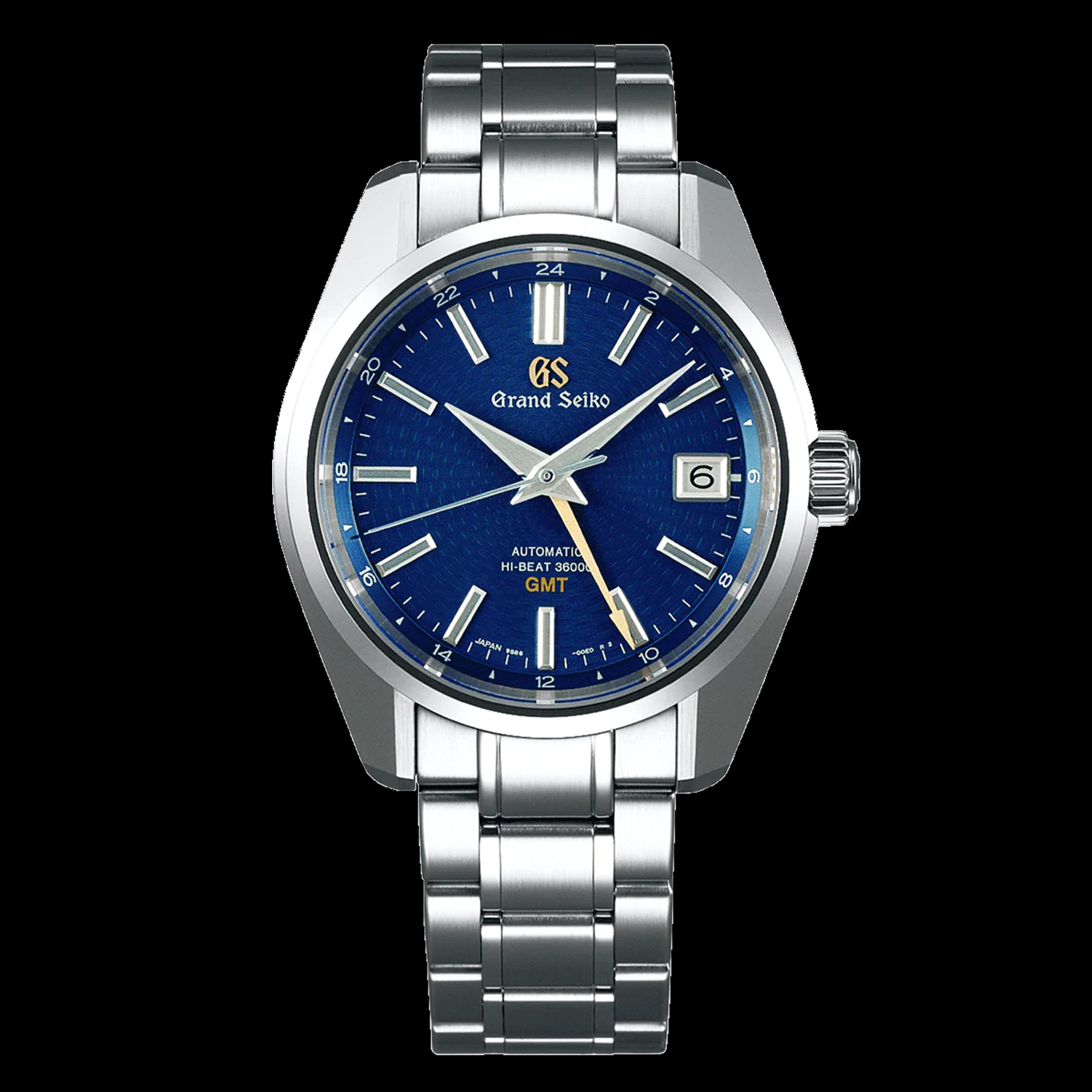 Grand Seiko Heritage Hi Beat GMT Watch 40mm Blue Dial SBGJ261