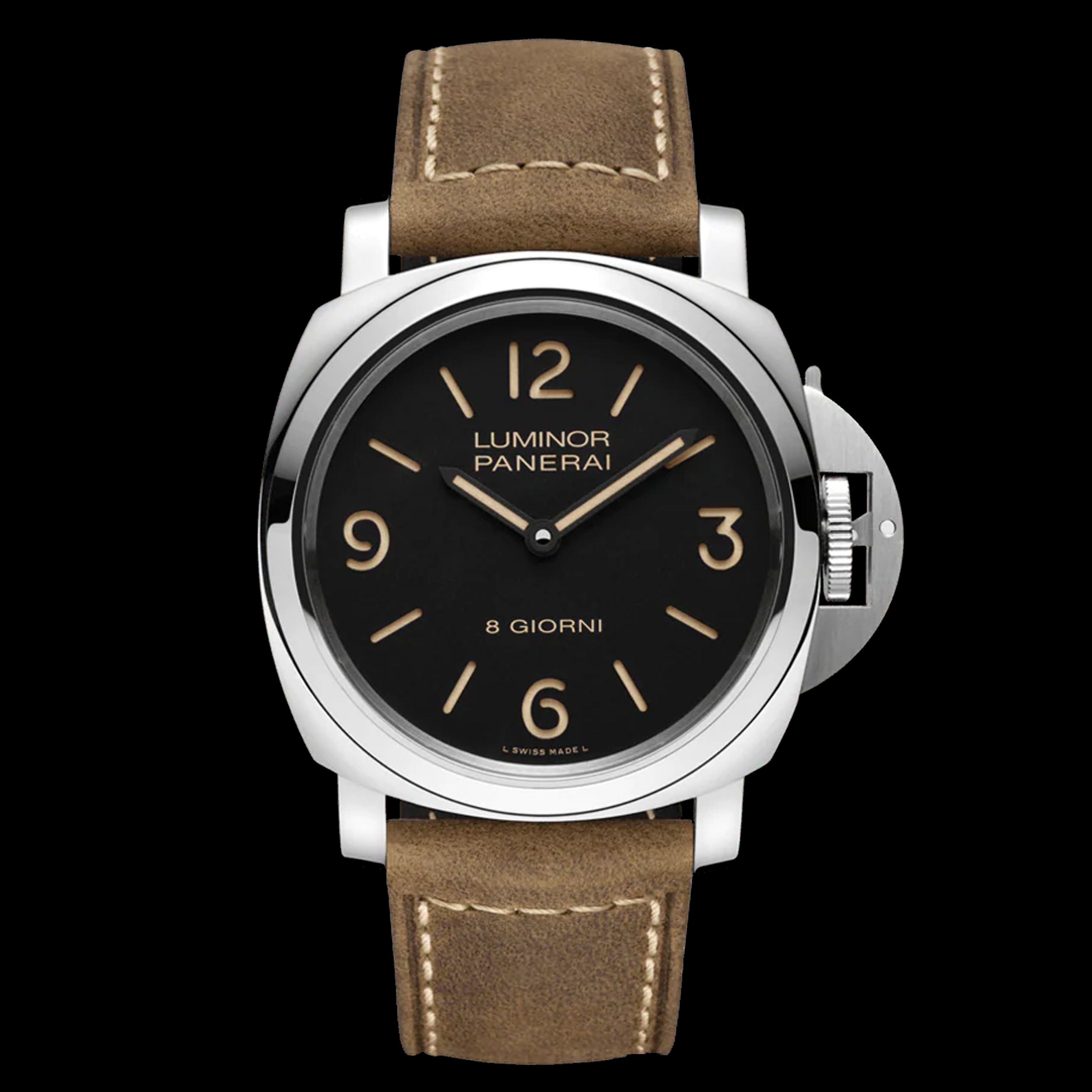 Panerai Luminor 8 Giorni Watch 44mm Black Dial PAM00914