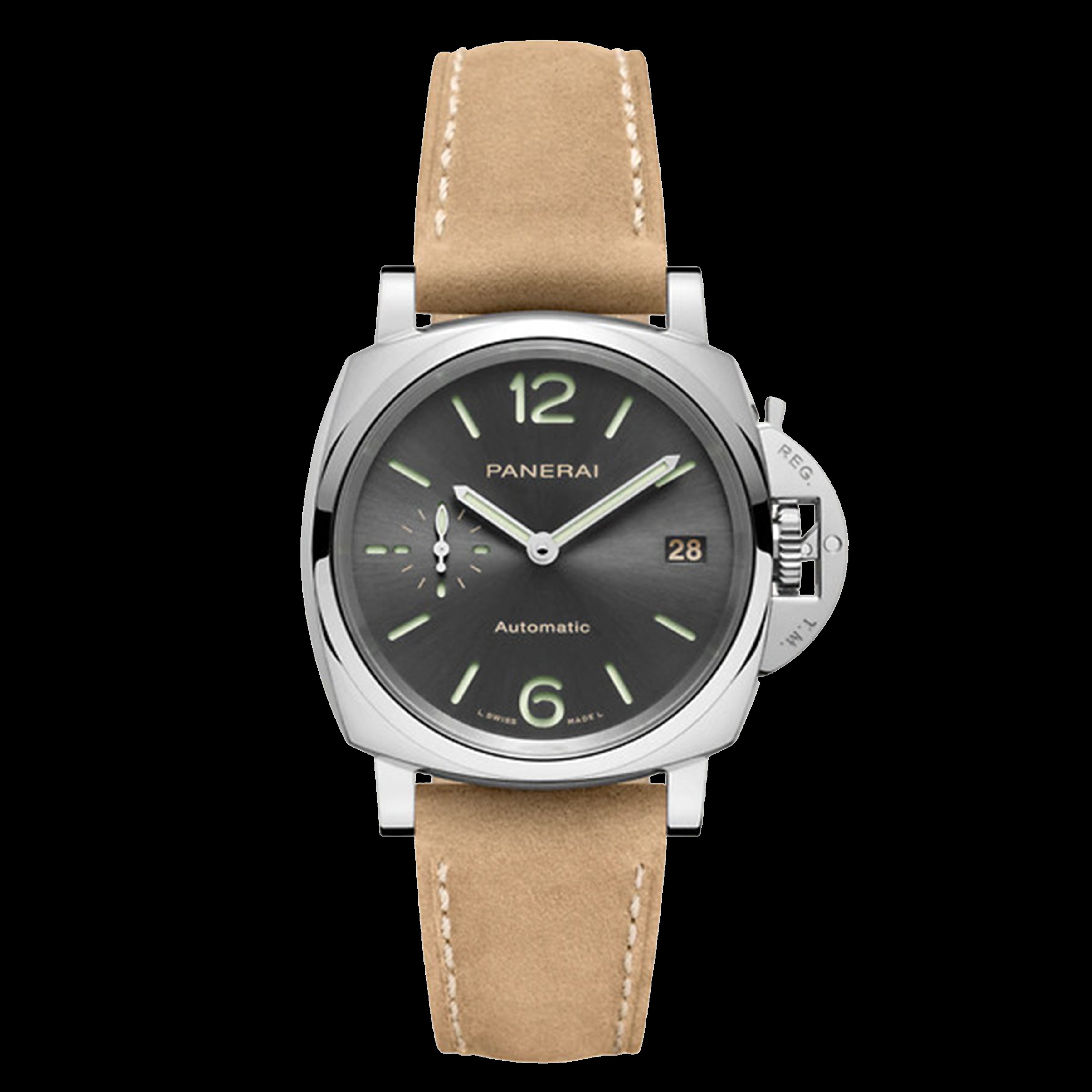 Panerai Luminor Due Watch 38mm Grey Dial PAM00755