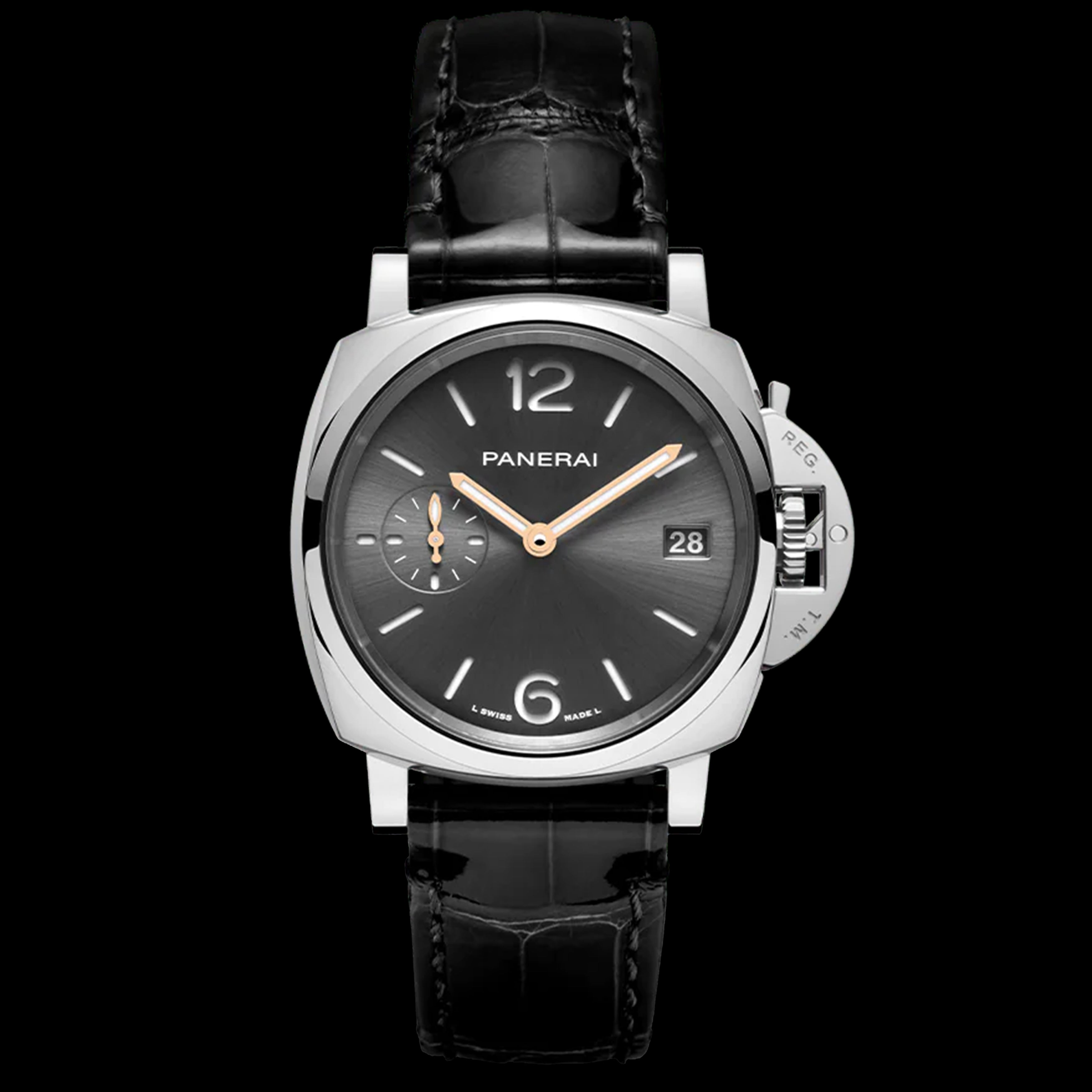 Panerai Luminor Due Watch 38mm Grey Dial PAM01247