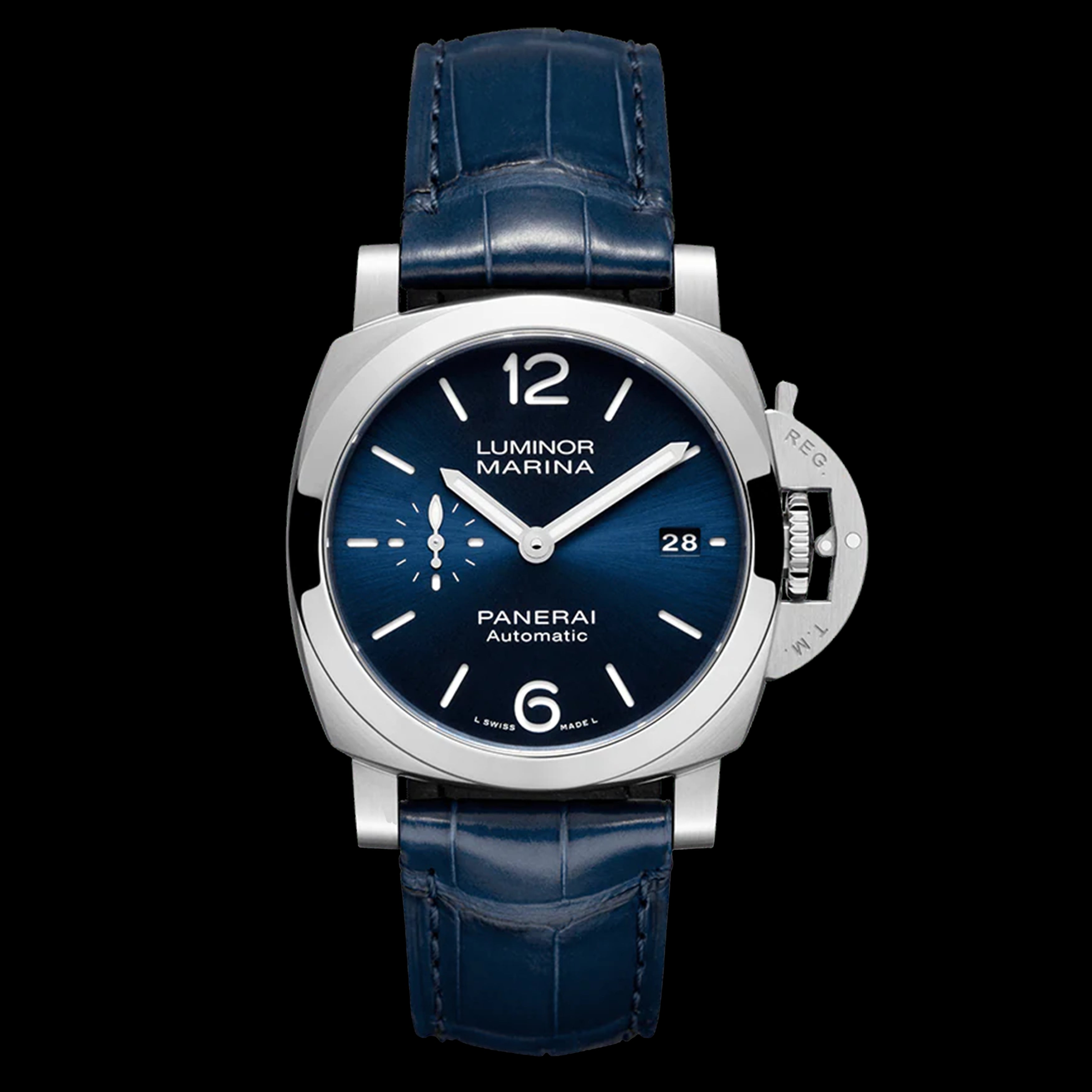 Panerai Luminor Quaranta Watch, 40mm Blue Dial, PAM01270