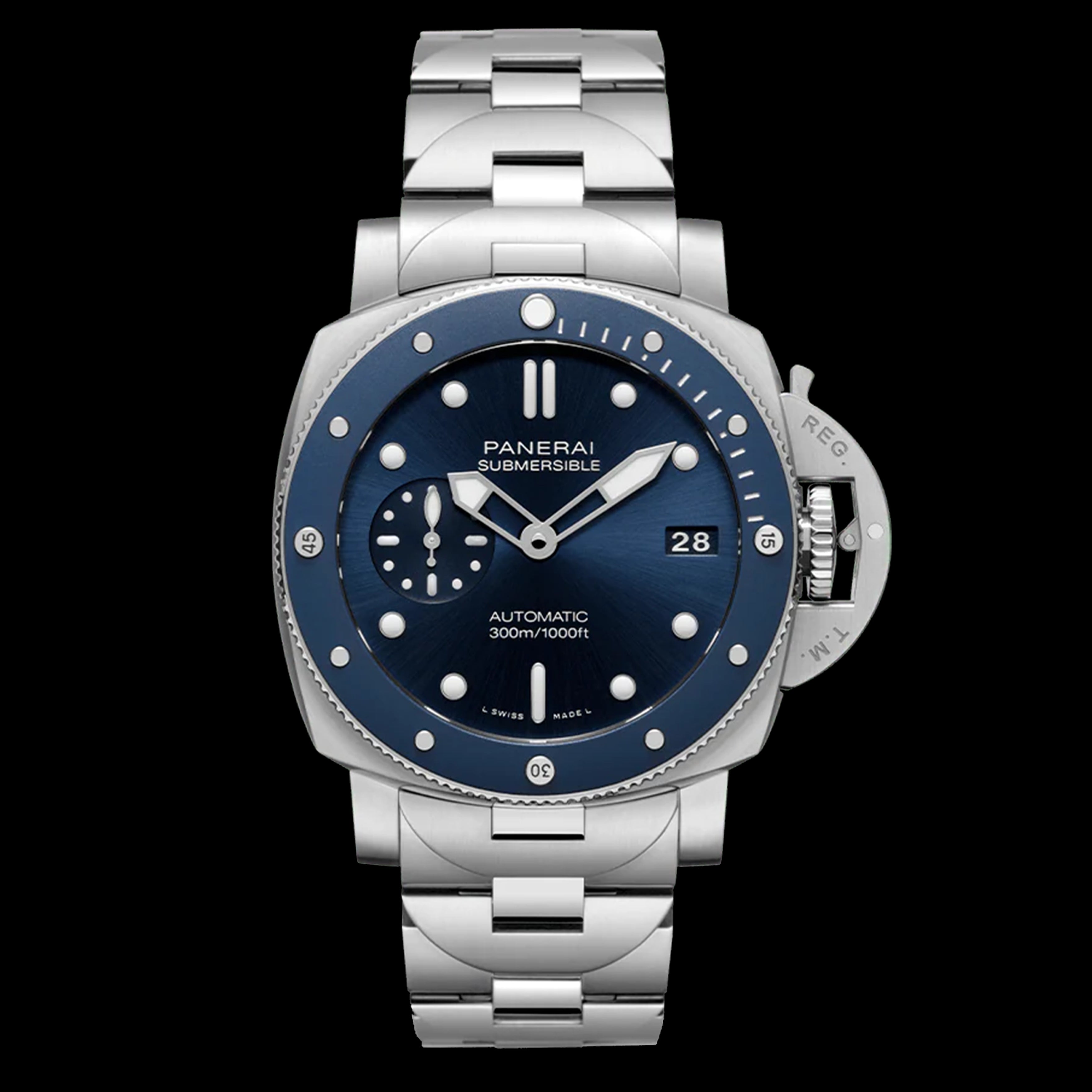 Panerai Submersible Blu Notte Watch 42mm Blue Dial PAM02068