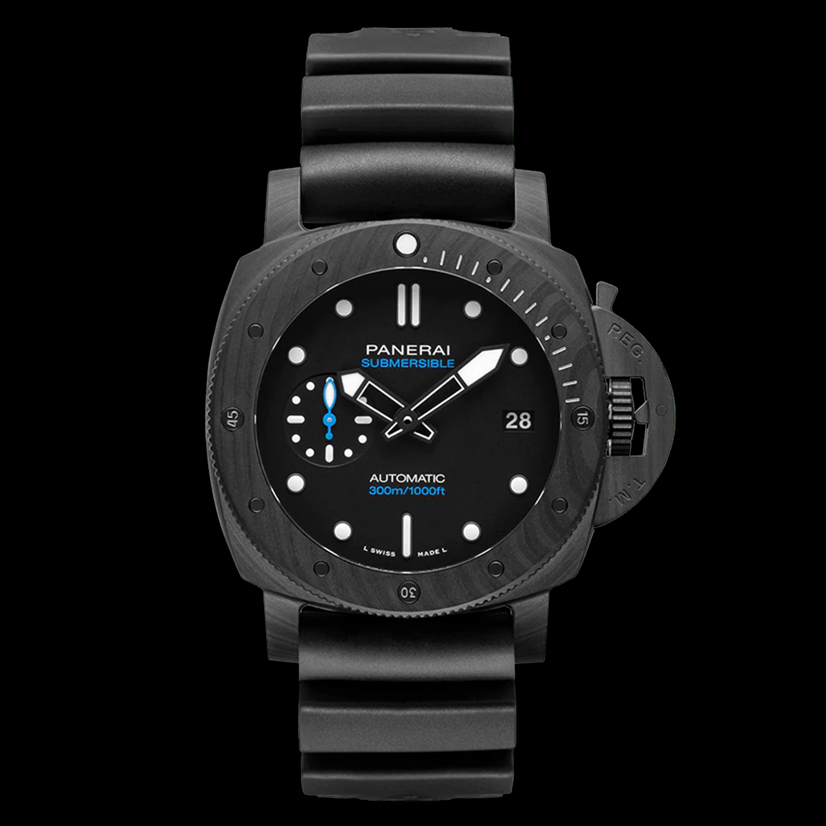 Panerai Submersible Carbotech Watch 42mm Black Dial PAM01231