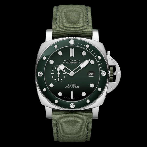 Panerai Submersible Quarantaquattro Esteel Verde Smeraldo Watch, 44mm Green Dial, PAM01287