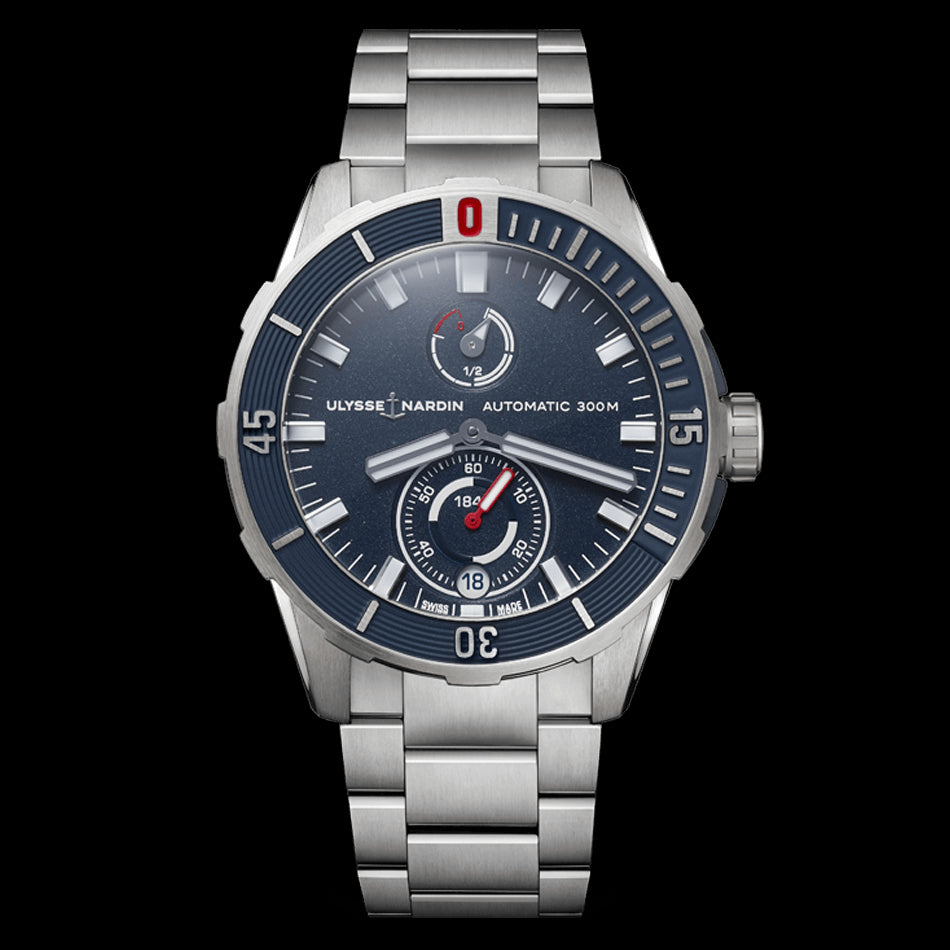 Ulysse Nardin Diver Chronometer Watch, 44mm Blue Dial, 1183-170-7M/93