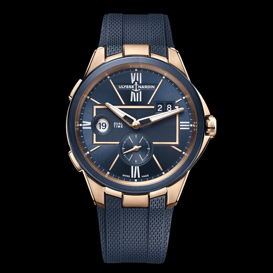 Ulysse Nardin Blast Dual Time Watch, 42mm Blue Dial, 242-20-3/43