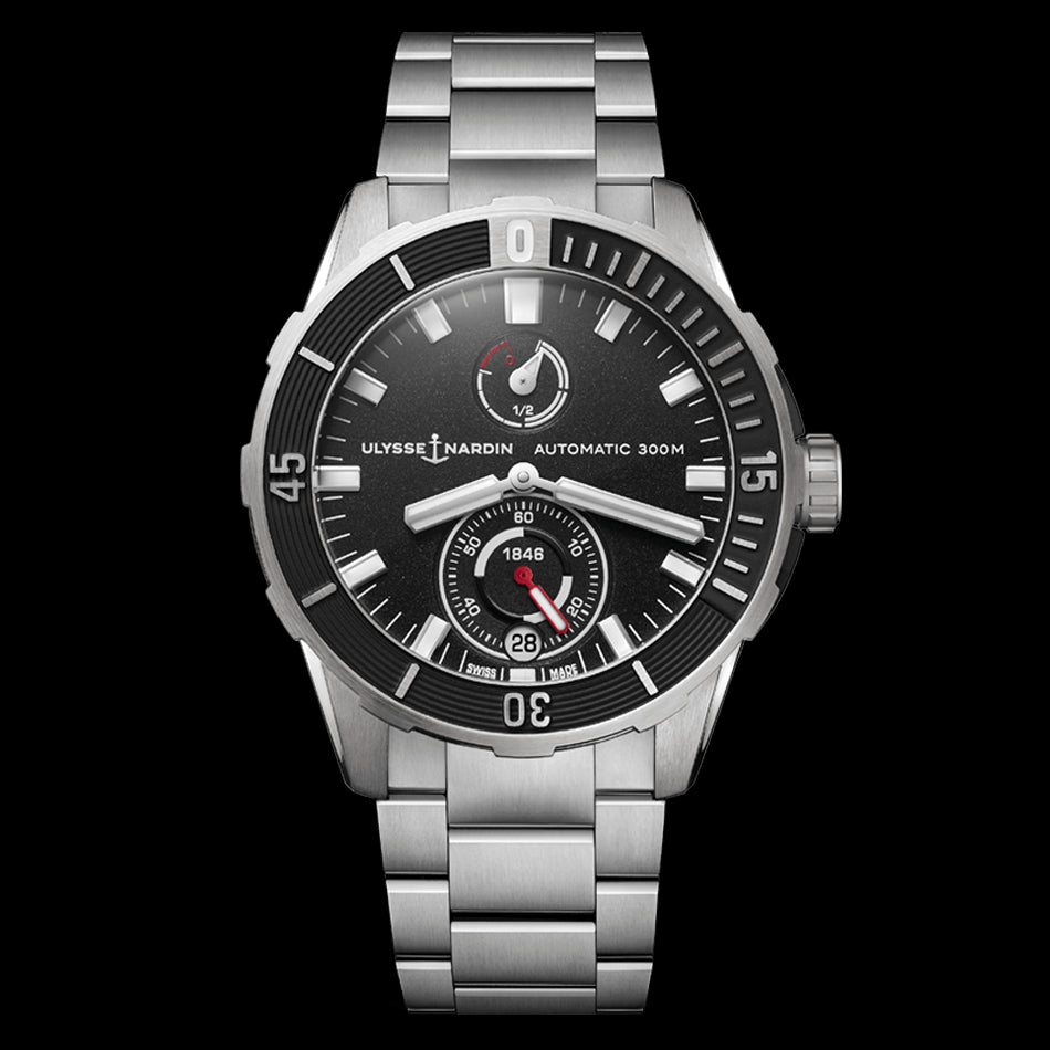 Ulysse Nardin Diver Chronometer Watch, 44mm Black Dial, 1183-170-7M/92