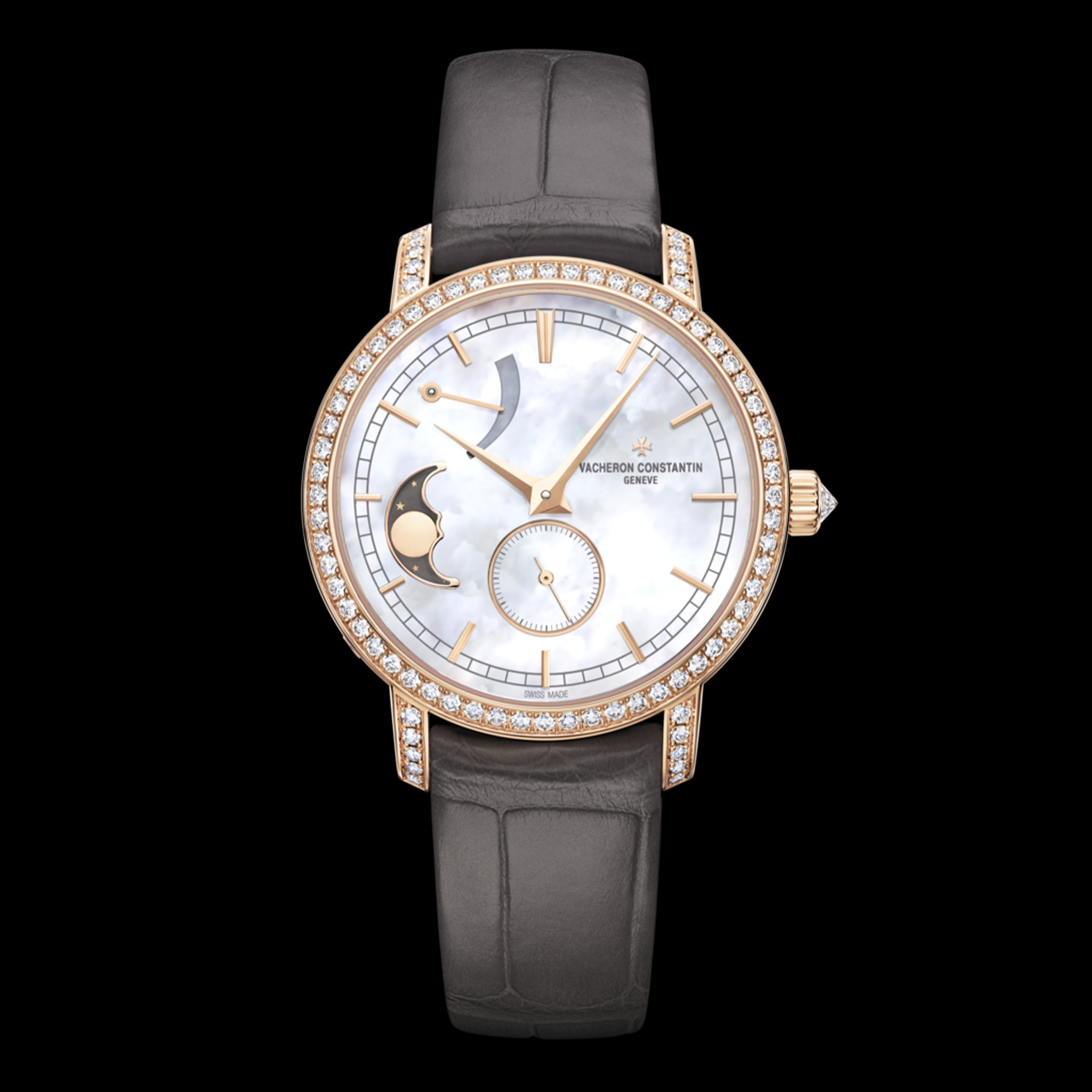 Vacheron Constantin Traditionnelle Moon Phase Watch, 36mm Mother Of Pearl Dial, 83570/000R-9915
