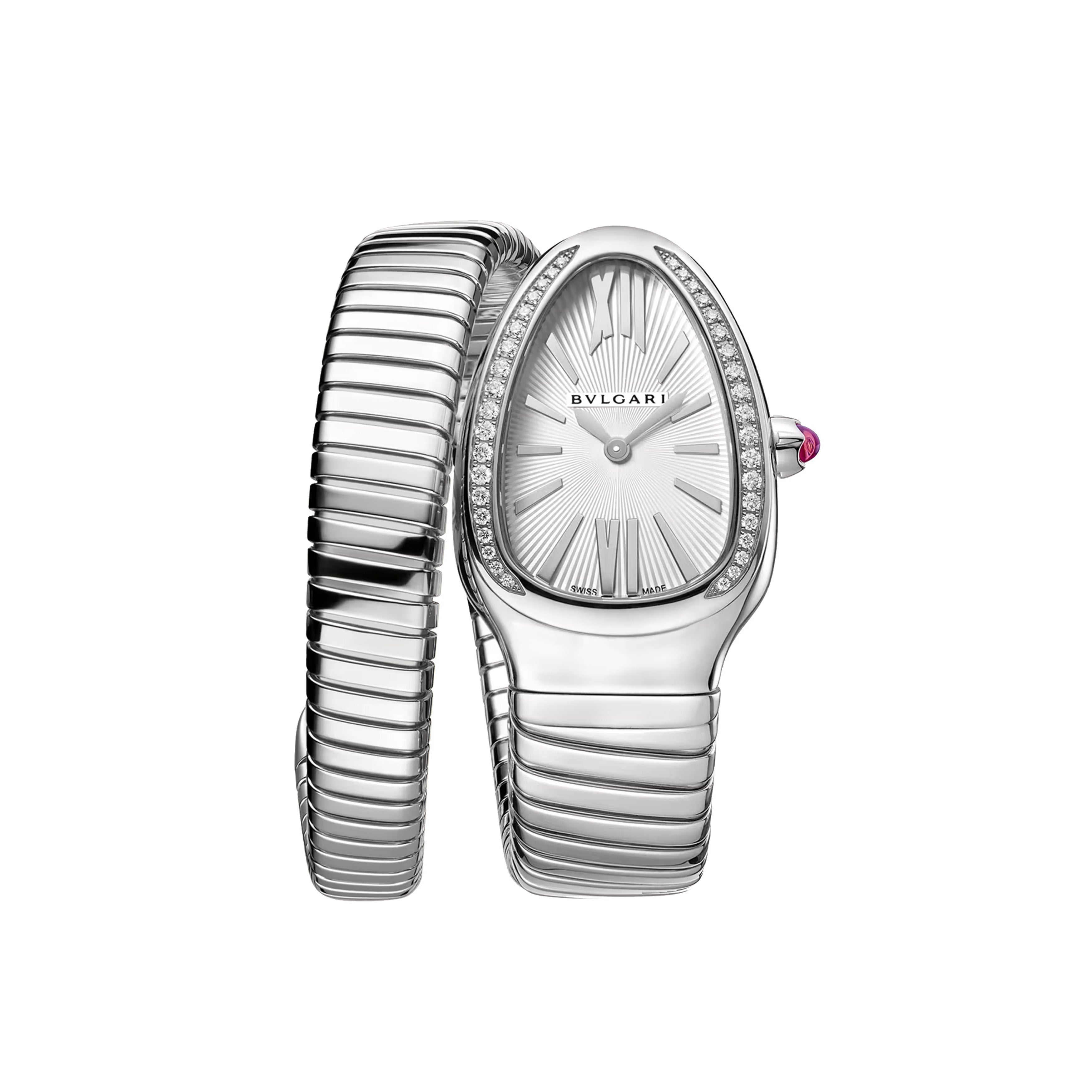 Bulgari Serpenti Tubogas Watch, 35mm White Dial, 101816