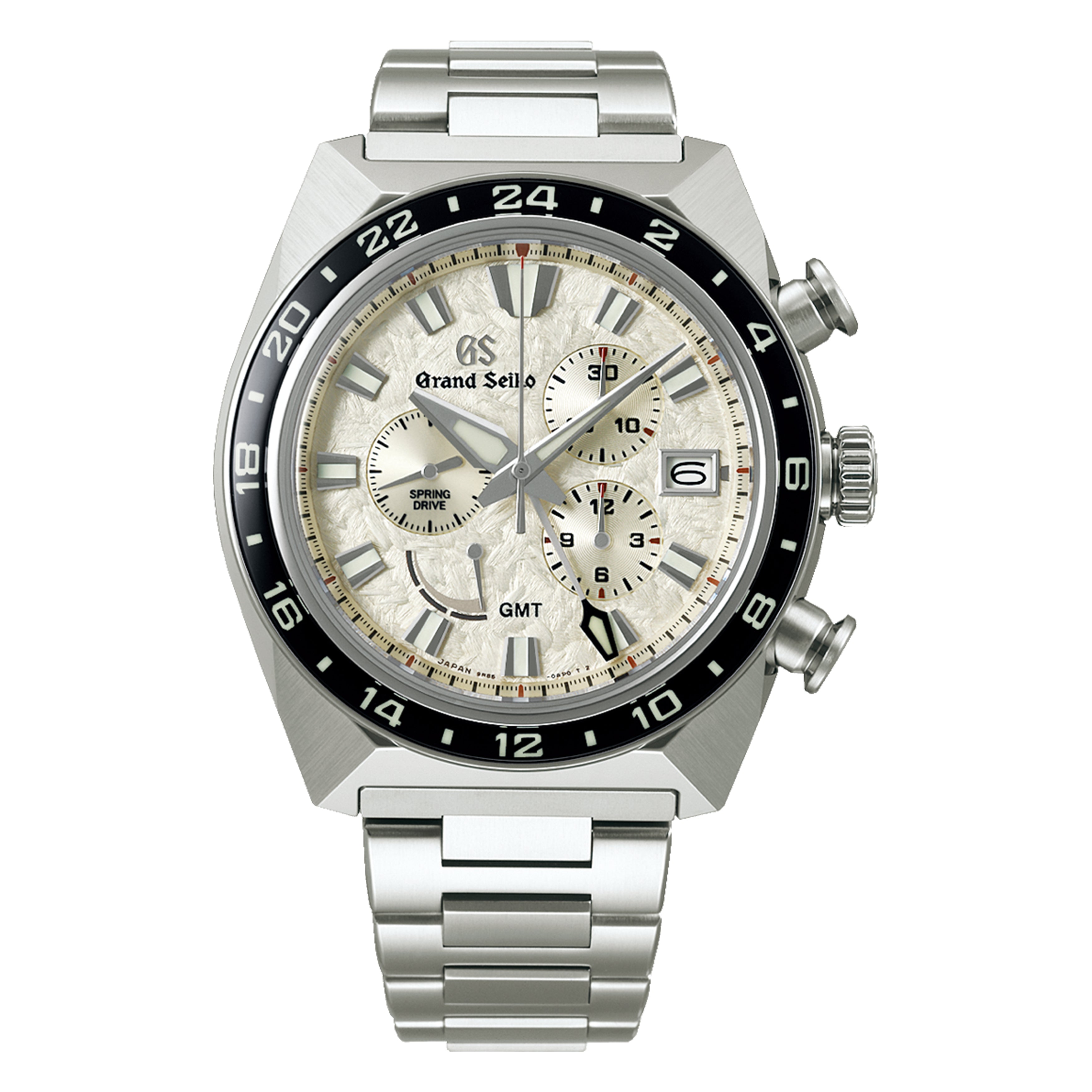 Grand Seiko Sport Spring Drive Chronograph GMT Lion Watch, 44.5mm White Dial, SBGC253