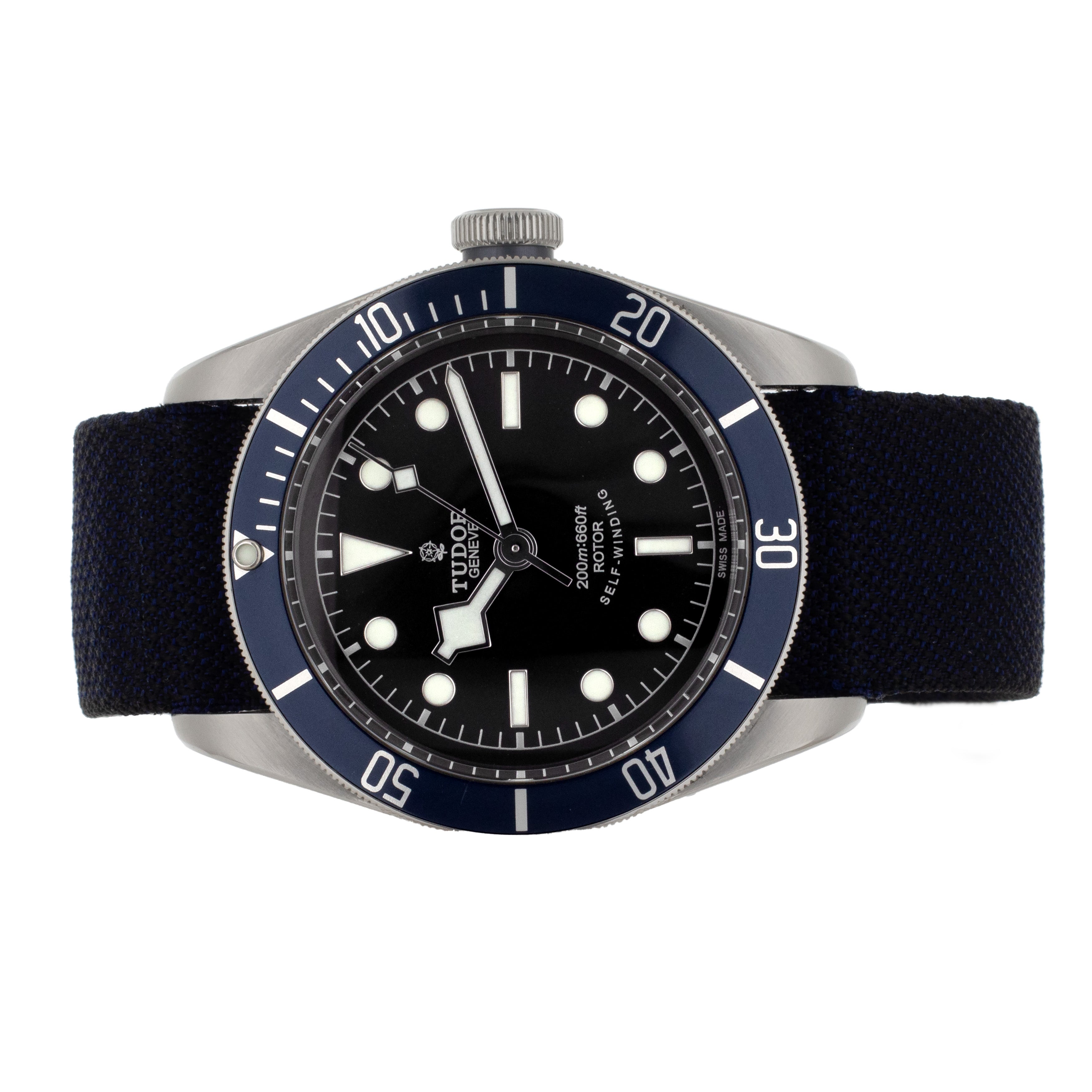 Tudor Black Bay Heritage Blue Stainless Steel Canvas 41mm 79220B Full