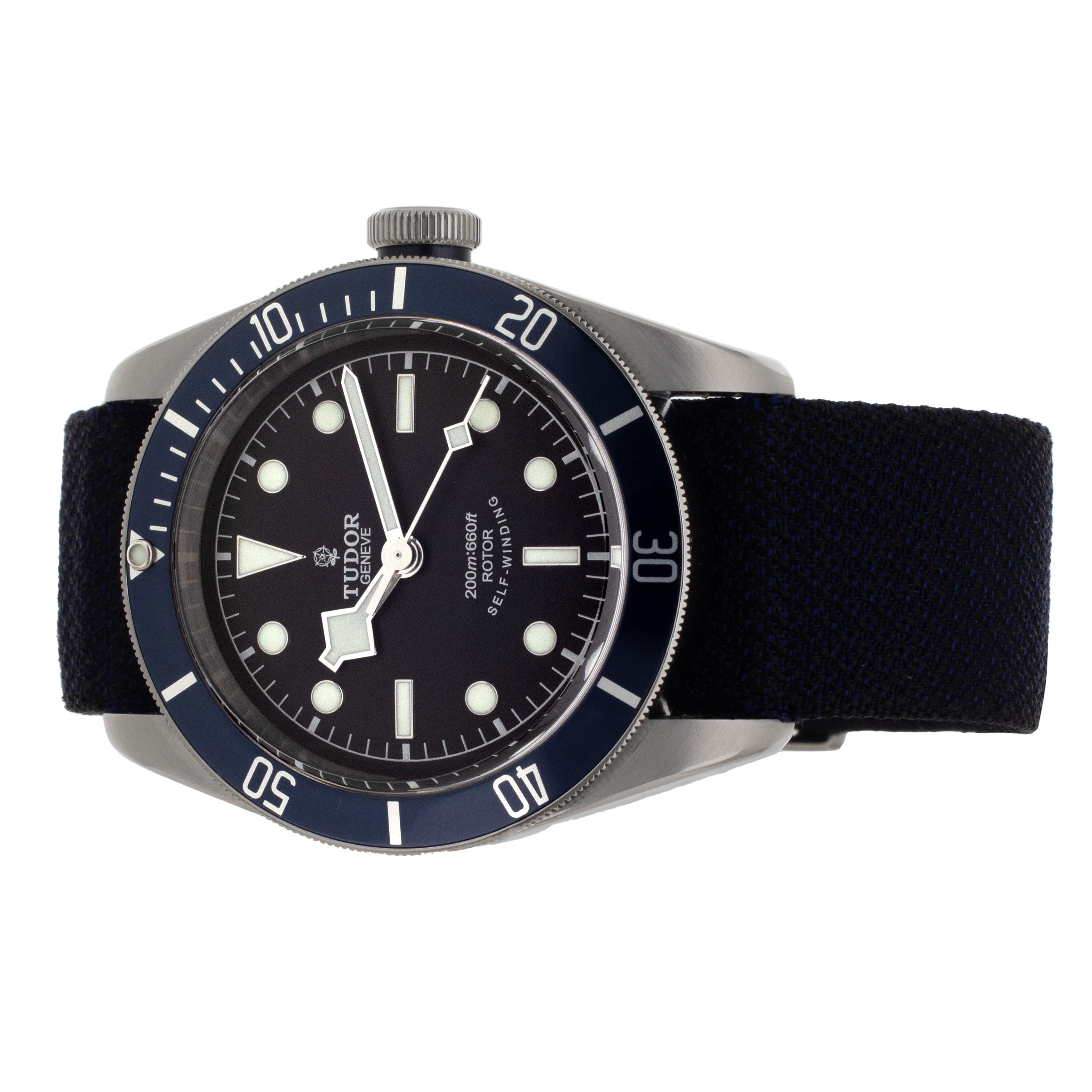 Tudor Black Bay Heritage Blue Stainless Steel Canvas 41mm 79220B Full Set