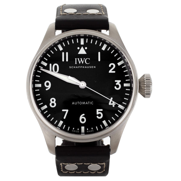IWC Big Pilot Black Dial Stainless Steel Strap 43mm IW329301 Full Set